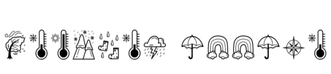 Weather Doodle Font Preview