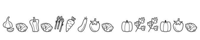 Vegetable Doodle Font Preview