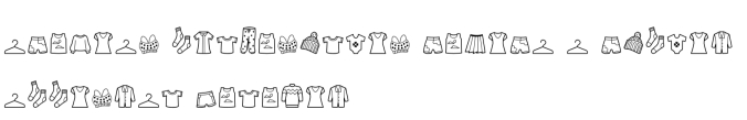 Clothes Doodle Font Preview