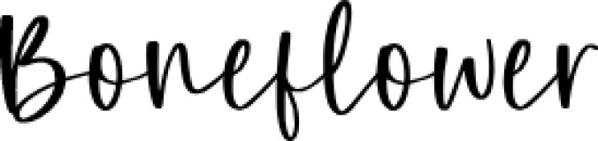 Boneflower Font Preview