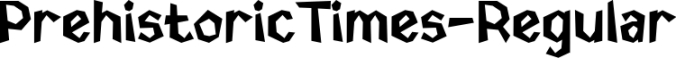 Prehistoric Times Font Preview