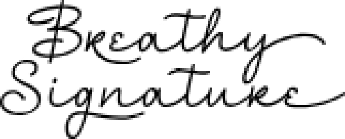 Breathy Signature Font Preview