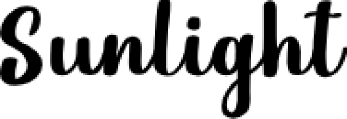 Sunligh Font Preview