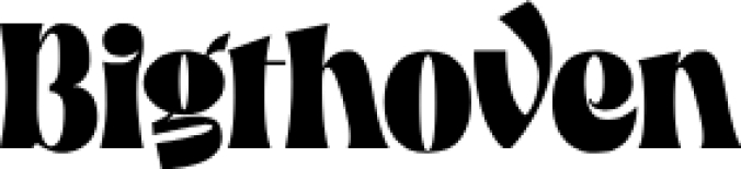 Bigthove Font Preview