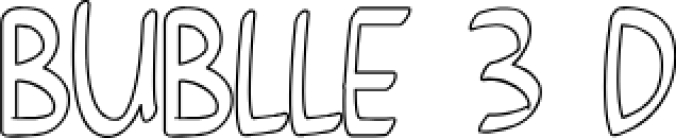 BUBLLE 3 D Font Preview