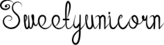 Sweetyunicor Font Preview