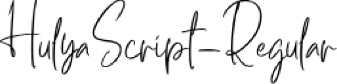 Hulya Scrip Font Preview