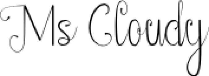 Ms Cloudy Font Preview
