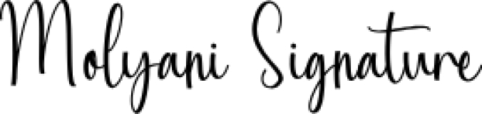 Molyani Signature Font Preview