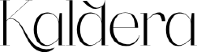 Kaldera Font Preview