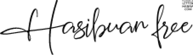 Hasibua Font Preview
