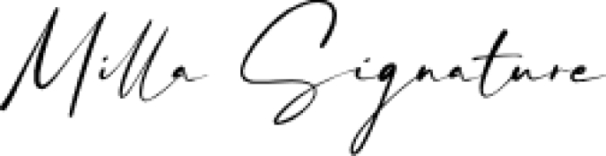 Milla Signature Font Preview