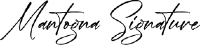 Mantogna Signature Font Preview