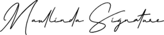 Maullinda Signature Font Preview