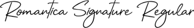 Romantica Signature Font Preview