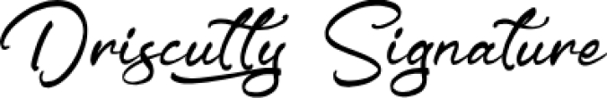 Driscutty Signature Font Preview
