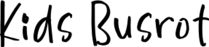 Kids Busr Font Preview