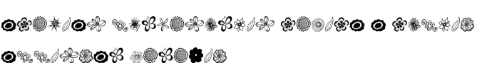 Flower Doodles Font Preview