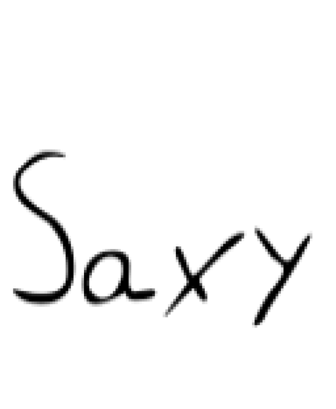 Saxy Font Preview