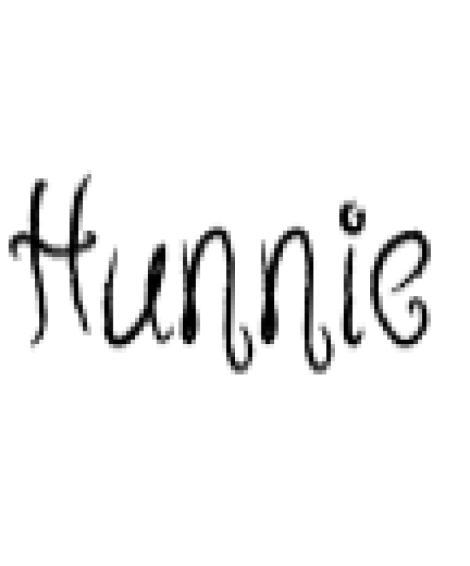 Hunnie Font Preview