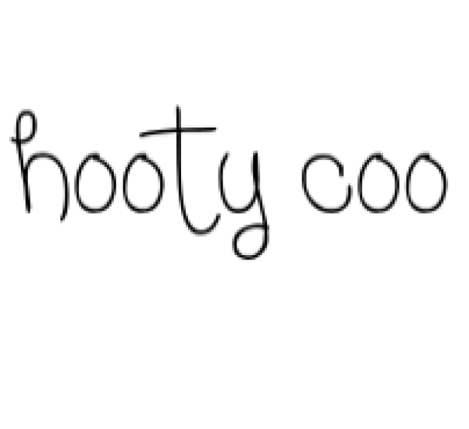 Hooty Coo Font Preview