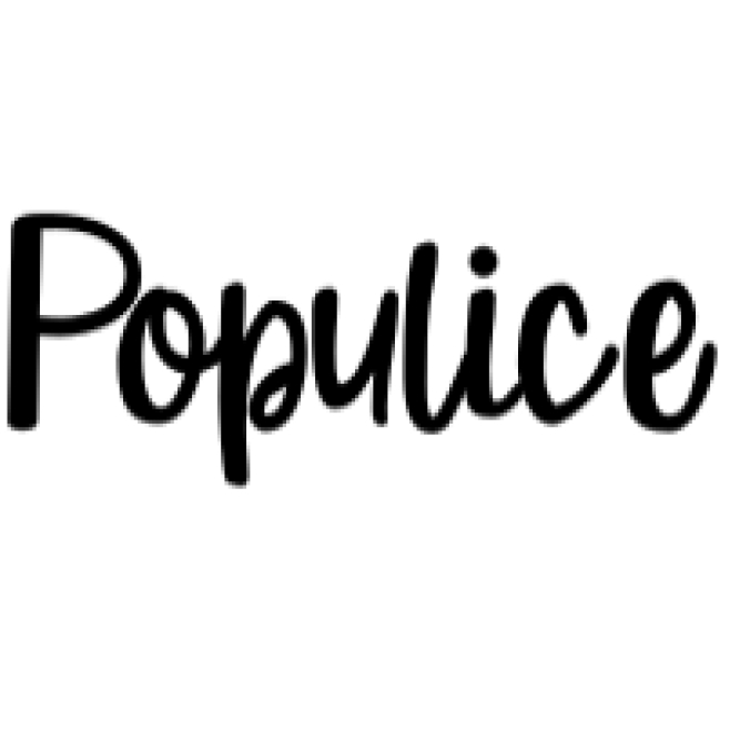 Populice Font Preview