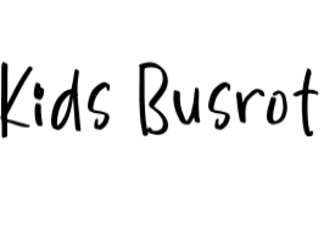 Kids Busrot Font Preview