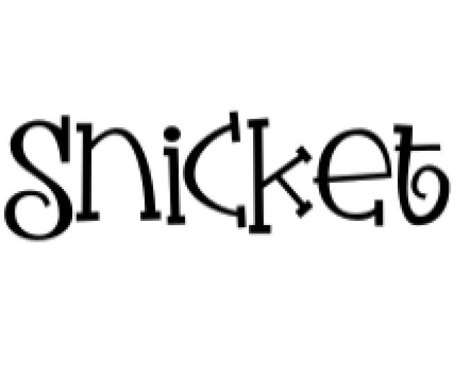 Snicket Font Preview