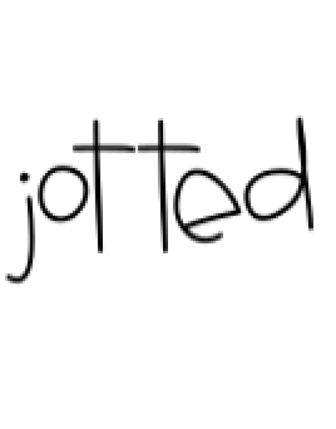Jotted Font Preview