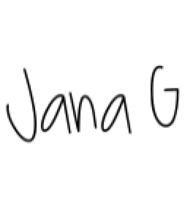 Jana G Font Preview