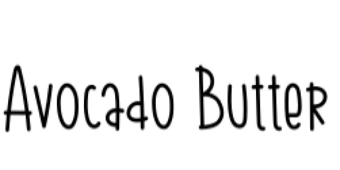 Avocado Butter Font Preview