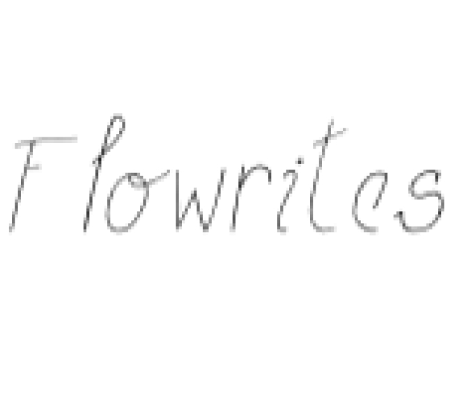 Flowrites Font Preview