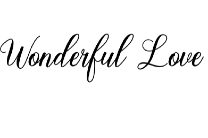 Wonderful Love Font Preview