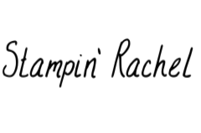 Stampin' Rachel Font Preview