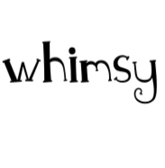 Whimsy Font Preview