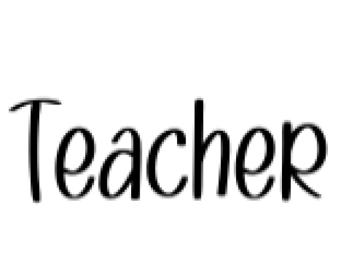 Teacher Font Preview