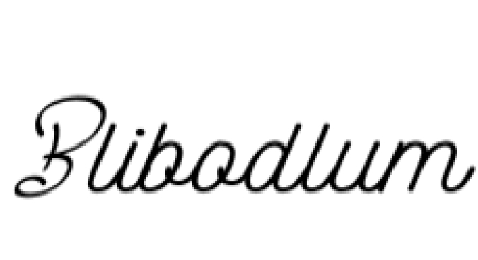 Blibodlum Font Preview