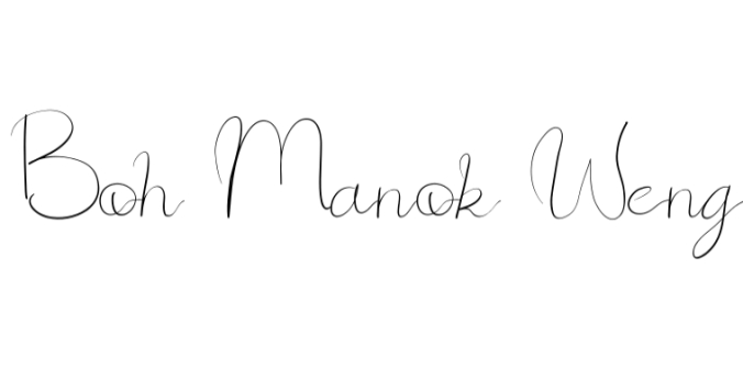 Boh Manok Weng Font Preview