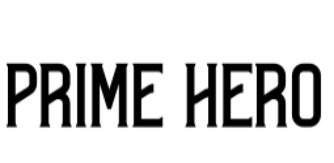Prime Hero Font Preview