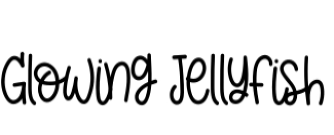 Glowing Jellyfish Font Preview
