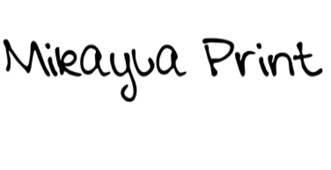 Mikayla Print Font Preview