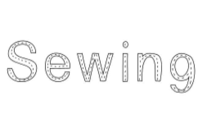 Sewing Font Preview