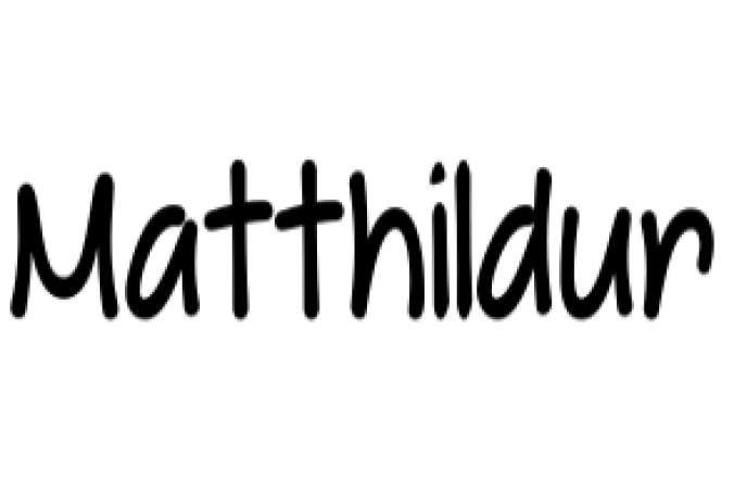 Matthildur Font Preview