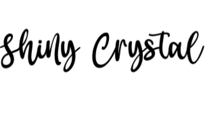 Shiny Crystal Font Preview