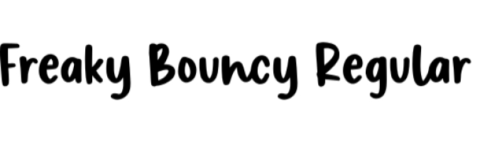 Freaky Bouncy Font Preview