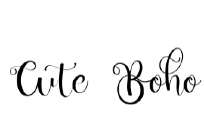 Cute Boho Font Preview