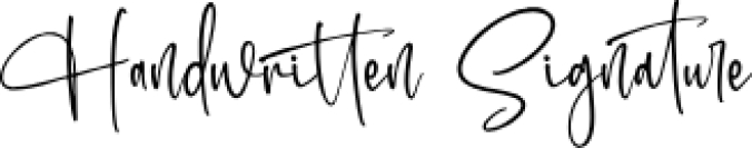 Handwritten Signature Font Preview