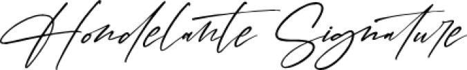 Hondelante Signature Font Preview