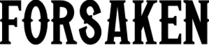 Forsake Font Preview