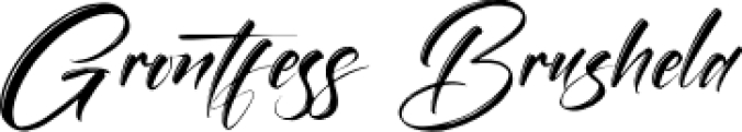 Grontfess Brushela Font Preview